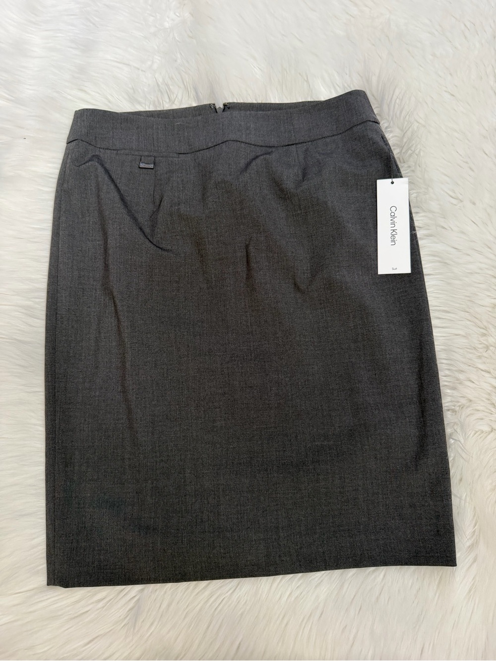 Calvin Klein Dark Charcoal Pencil Skirt Sz 6